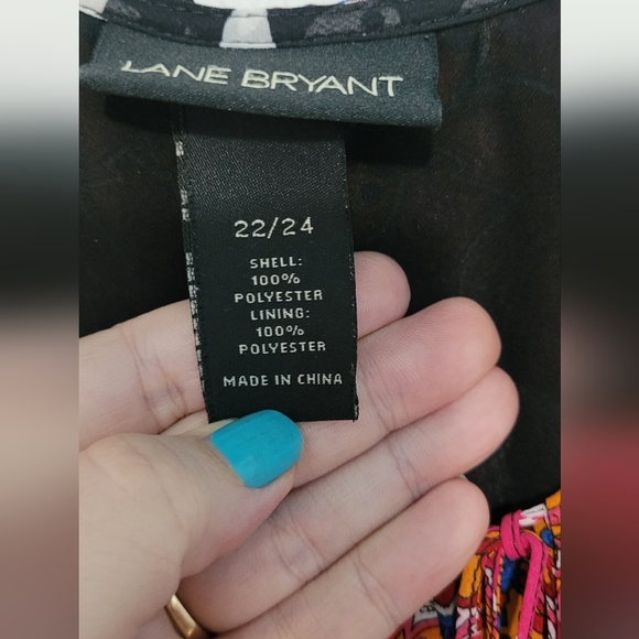 Nwot Lane Bryant flowy Paisley Summery blouse plus size 22/24 - Picture 8 of 12